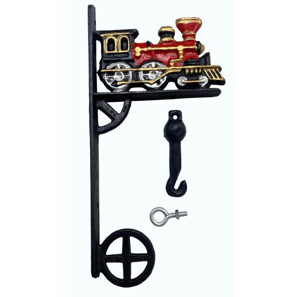 Vintage Ashley Belle Cast Iron Train Wall Bracket Hook Set - Picture 1 of 6